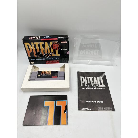 Pitfall: The Mayan Adventure (Super Nintendo SNES) CIB Complete In Box + Poster - Picture 5 of 16